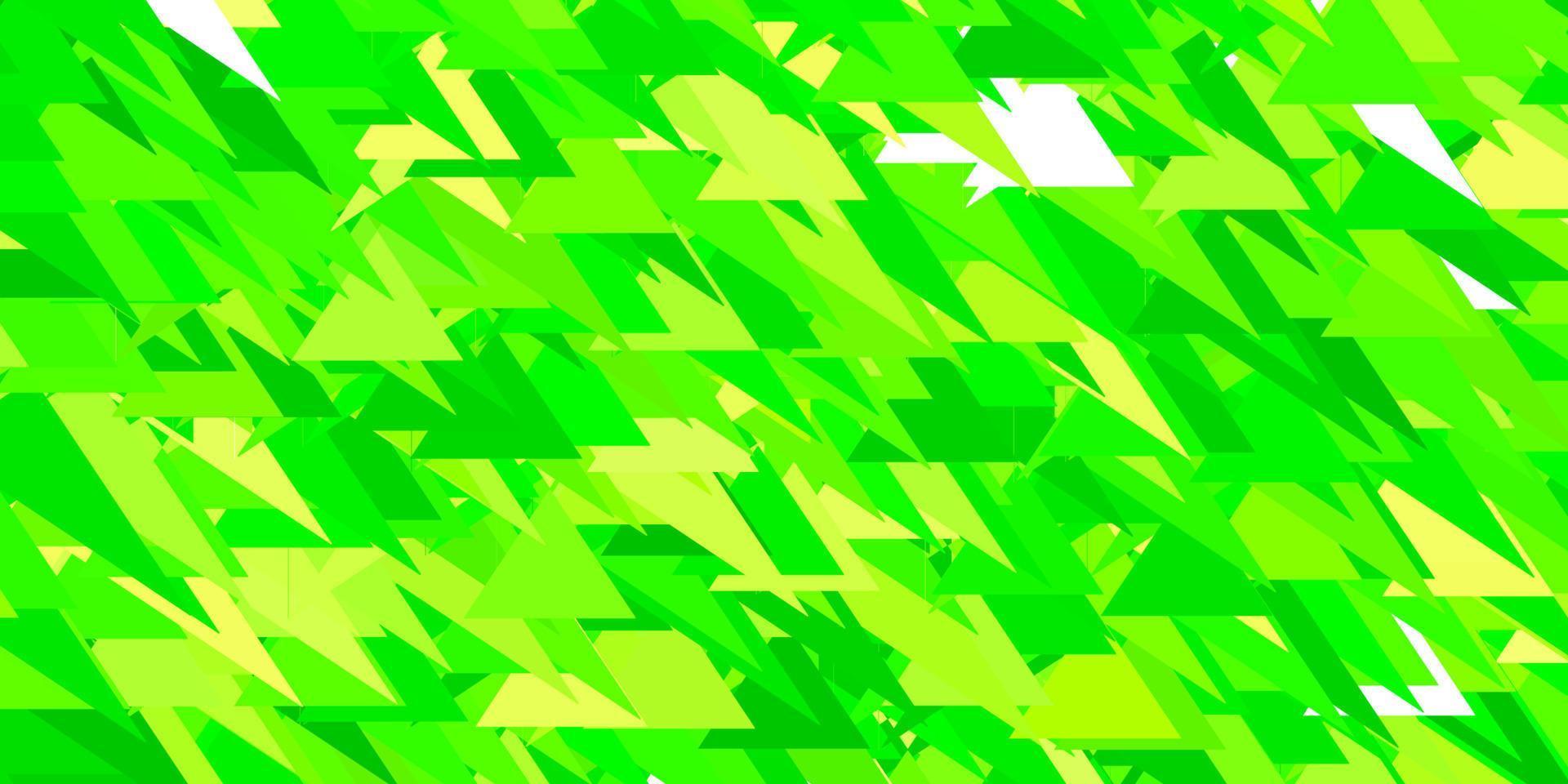 fond de vecteur vert clair, jaune avec des triangles.