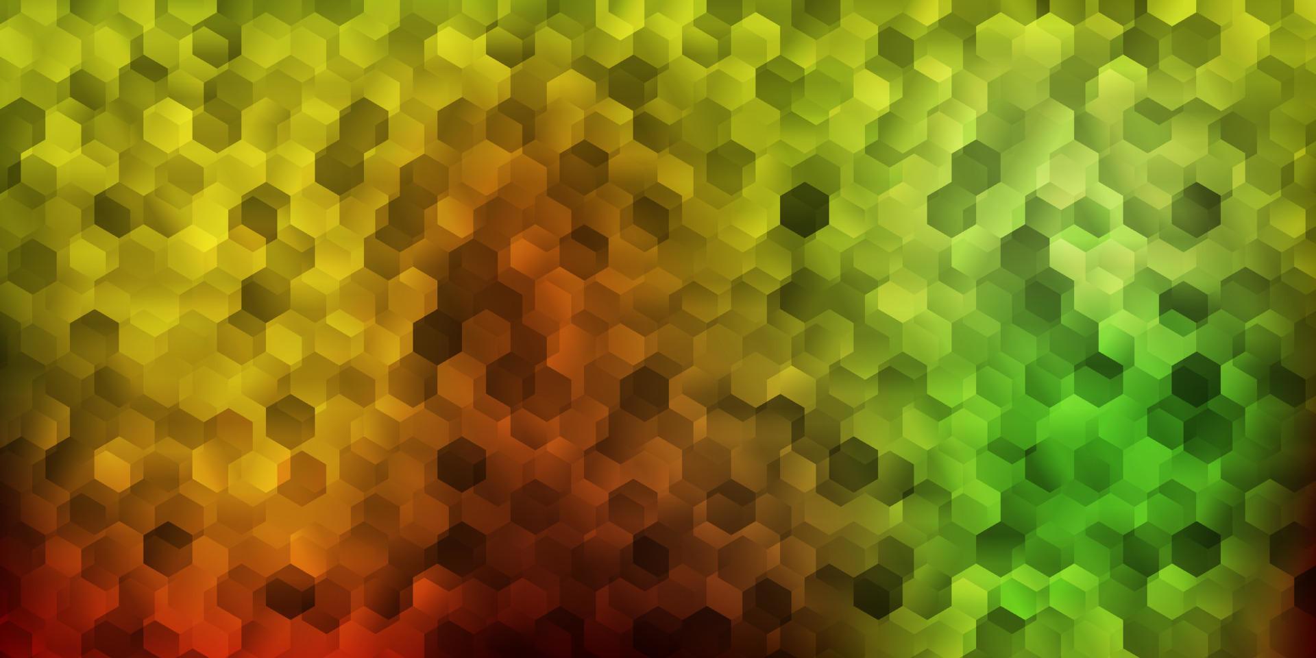 modèle vectoriel vert clair, jaune dans un style hexagonal.