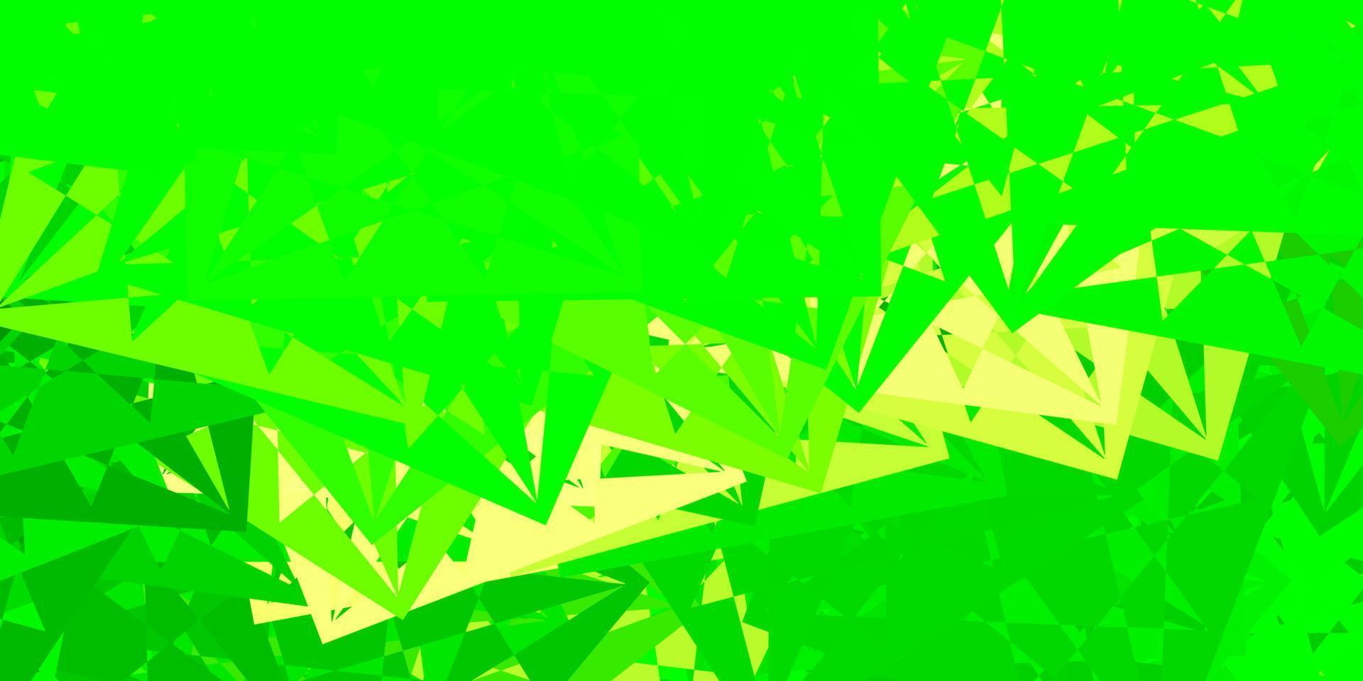 modèle vectoriel vert clair, jaune avec des formes triangulaires.