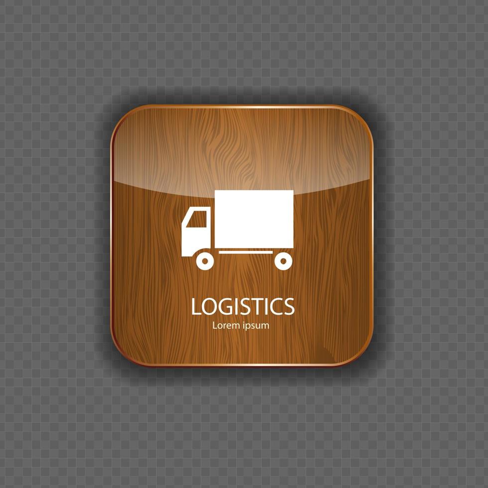 icônes d'application bois logistique vecteur