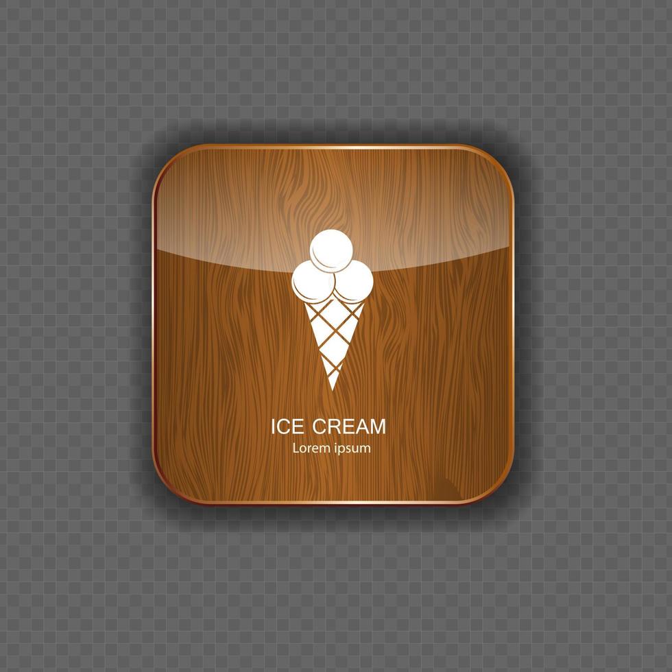 vecteur d'icônes d'application de crème glacée