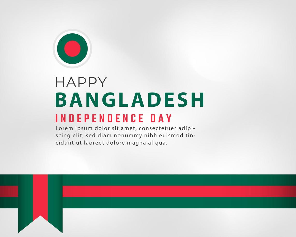 joyeux jour de l'indépendance du bangladesh 26 mars illustration de conception vectorielle de célébration. modèle d'affiche, de bannière, de publicité, de carte de voeux ou d'élément de conception d'impression vecteur