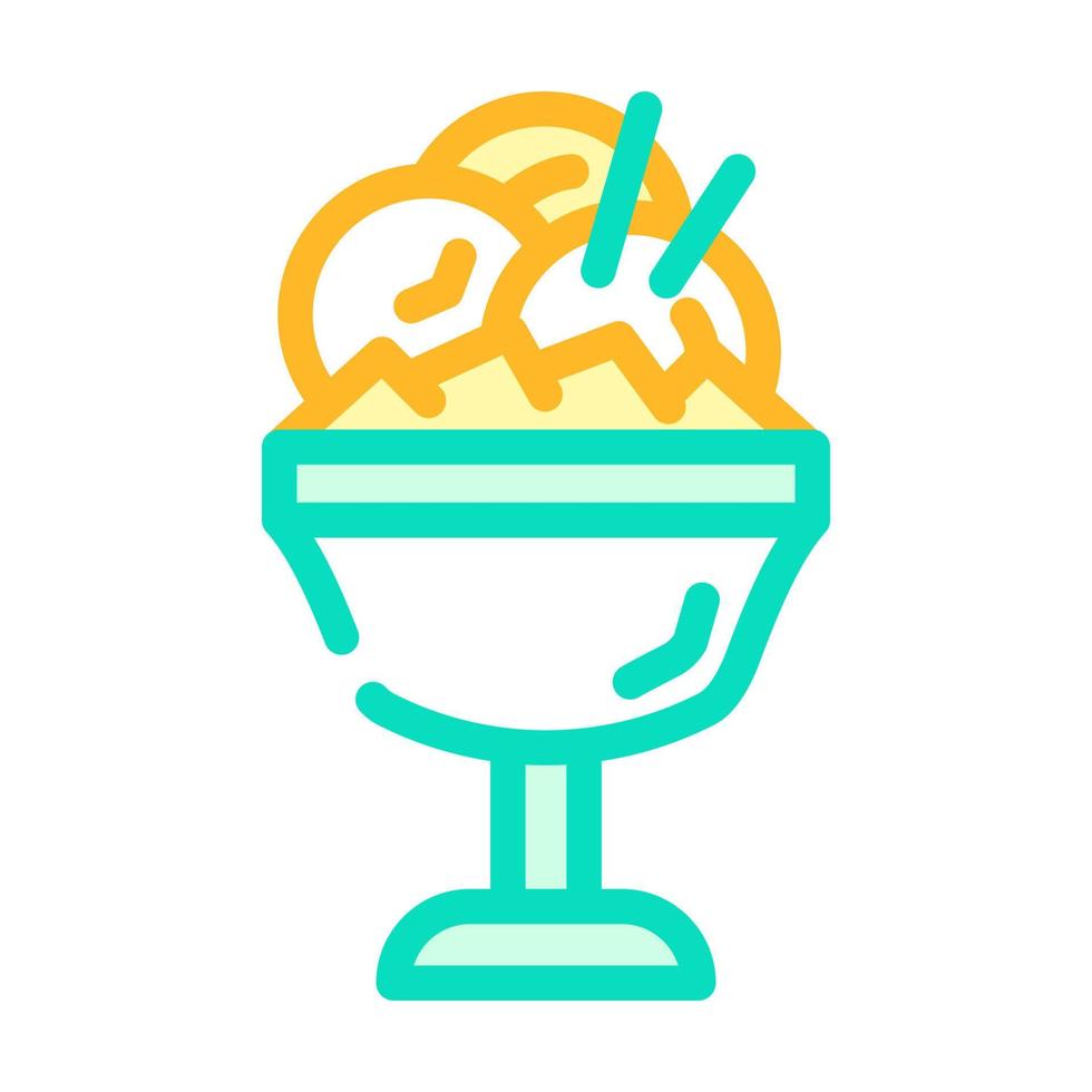 crème glacée mangue couleur icône illustration vectorielle vecteur