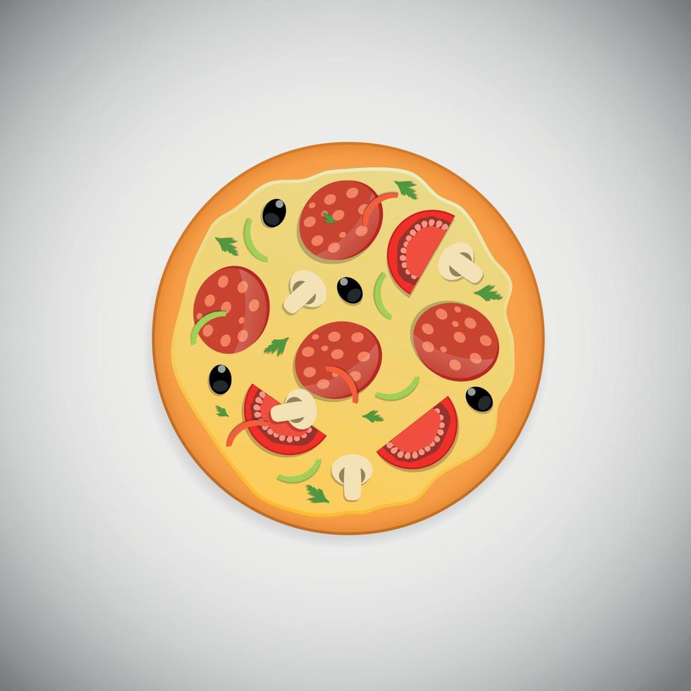 illustration vectorielle d'icônes d'application de bois de pizza vecteur