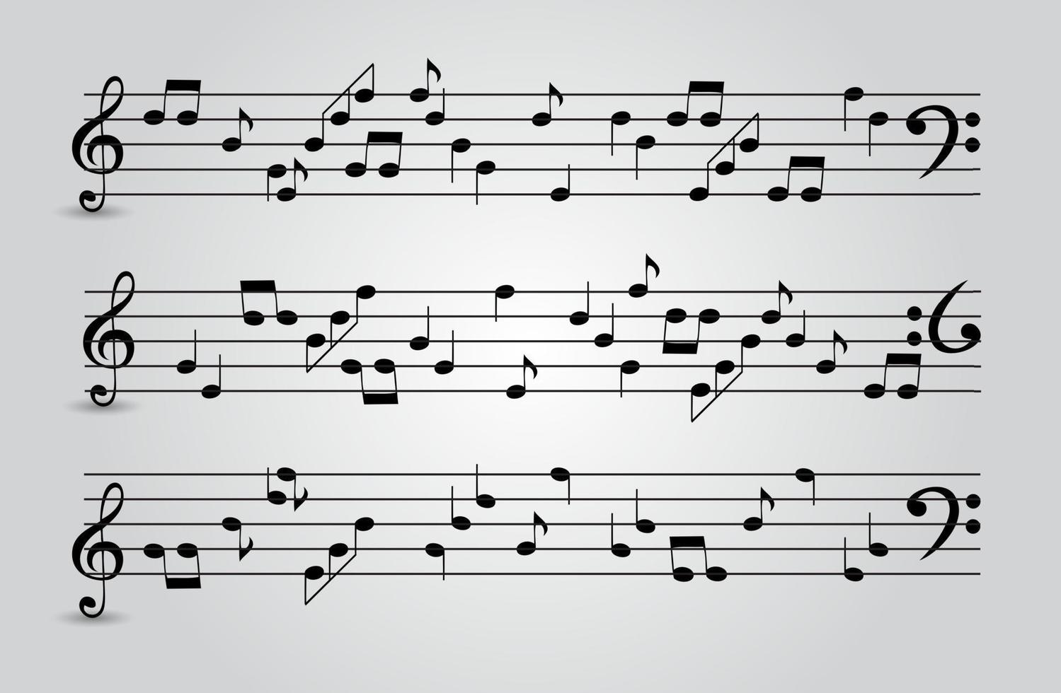 fond abstrait de notes de musique. illustration vectorielle vecteur