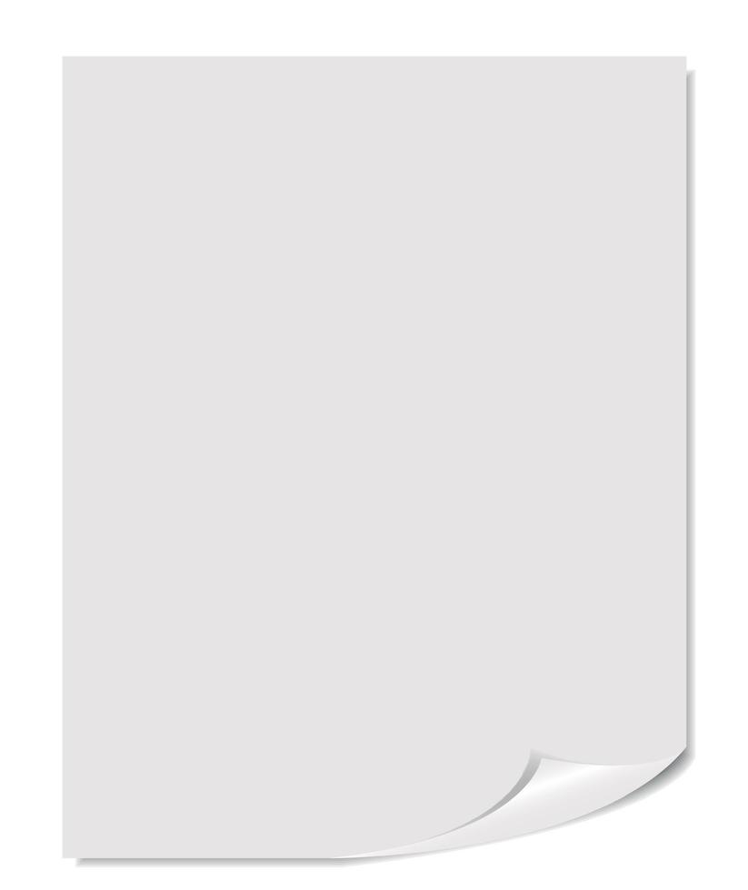 illustration vectorielle de page blanche blanche vecteur