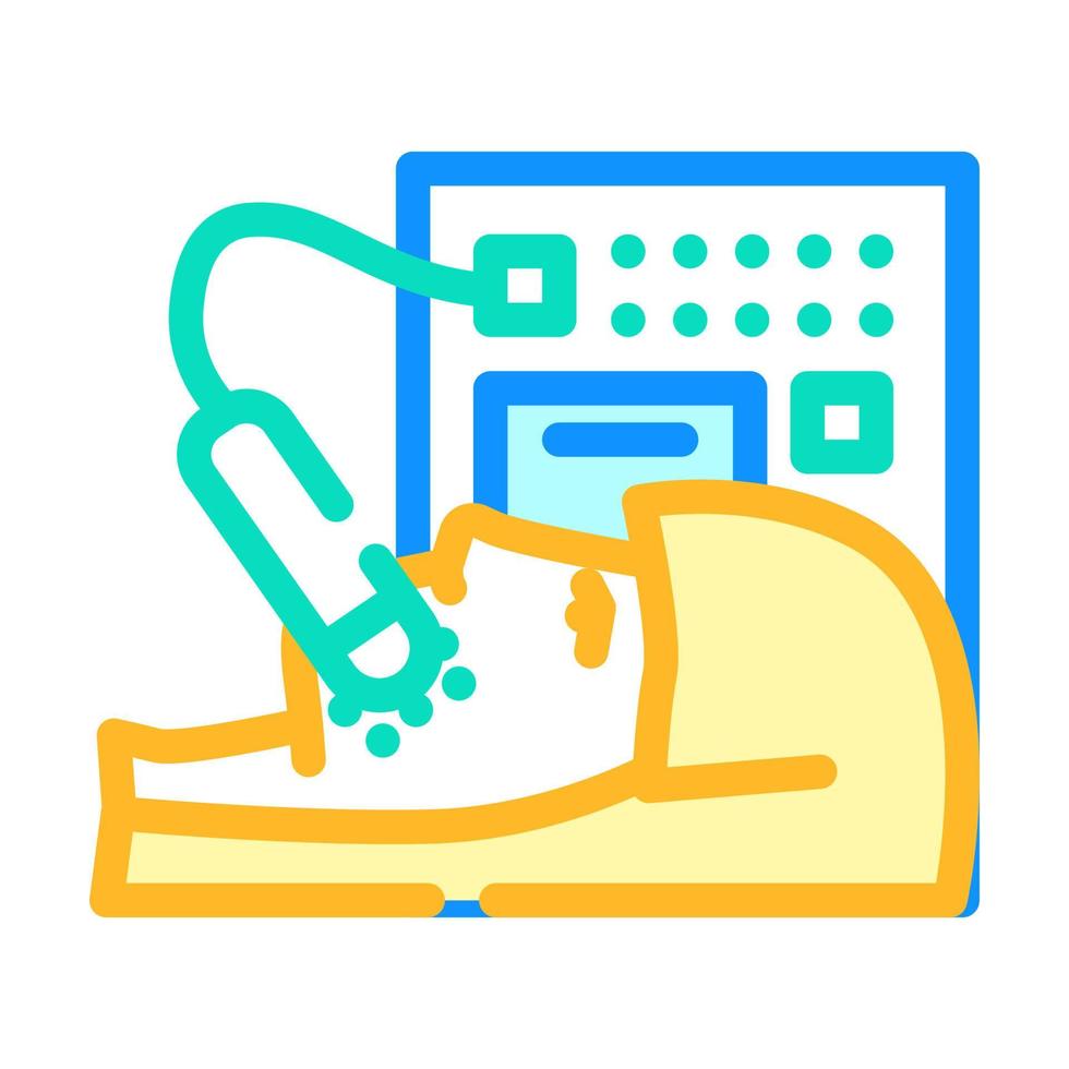 illustration vectorielle de l'icône de couleur du client de rajeunissement au laser vecteur