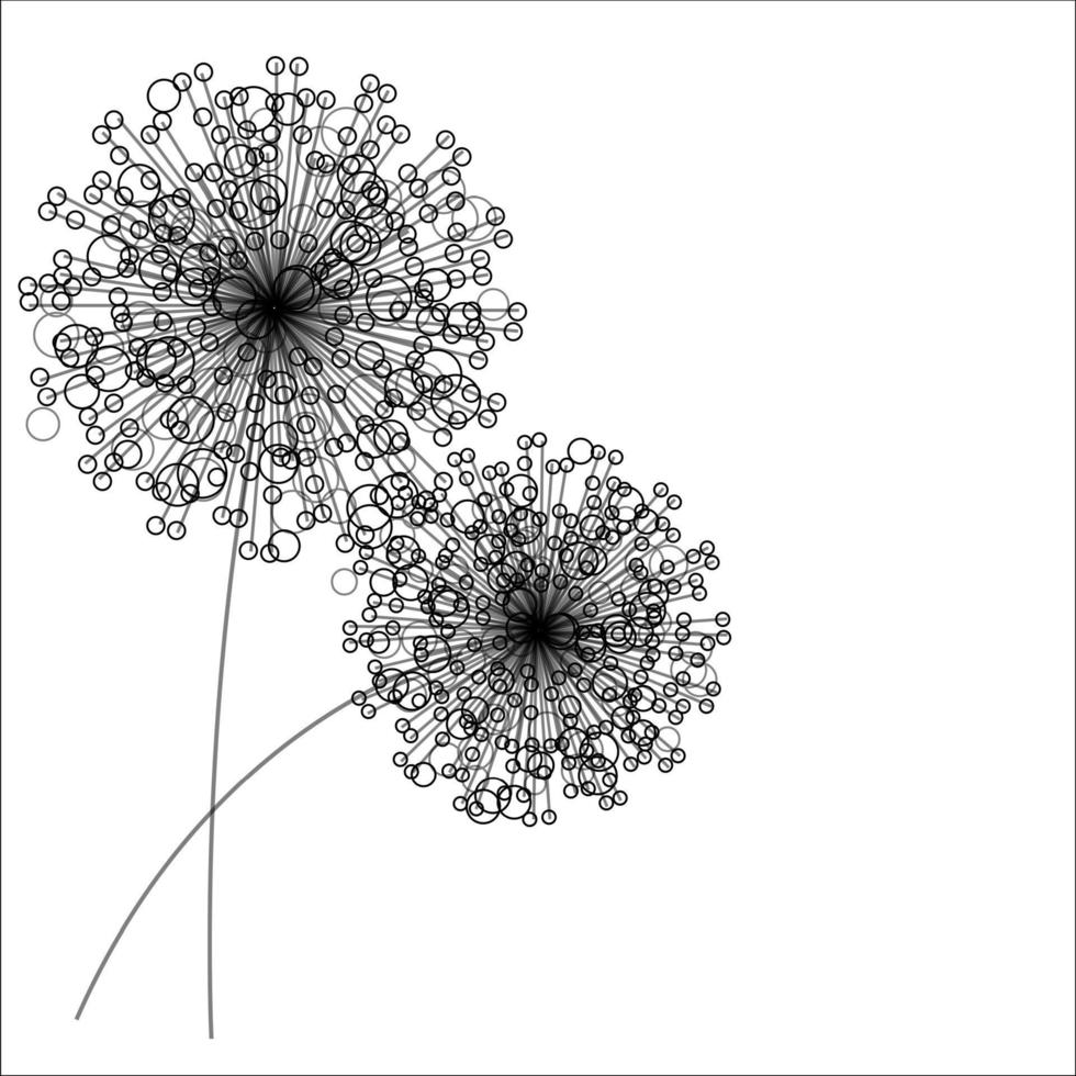 silhouette de fleurs abstraites. illustration vectorielle vecteur