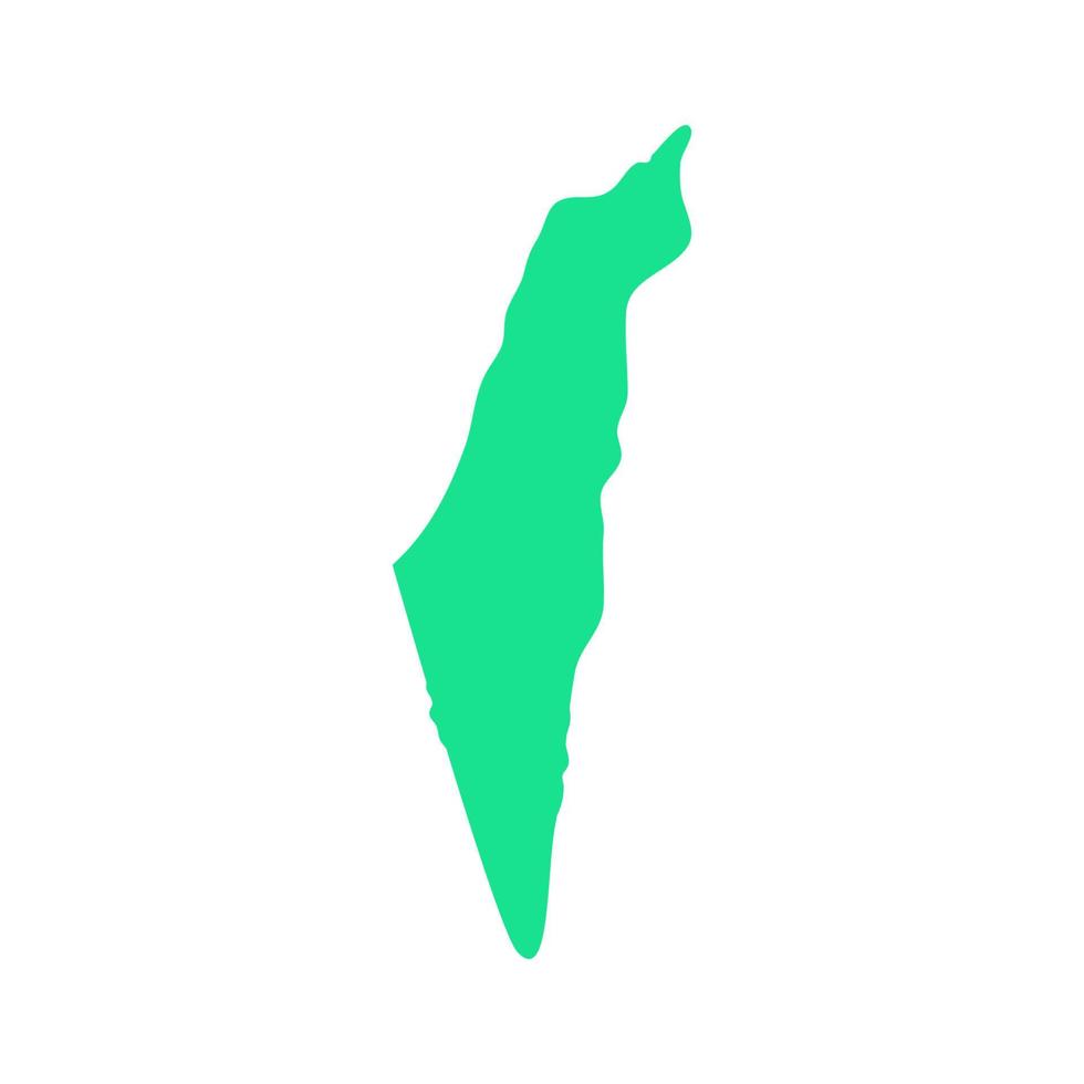 Carte d'Israël illustrée sur fond blanc vecteur