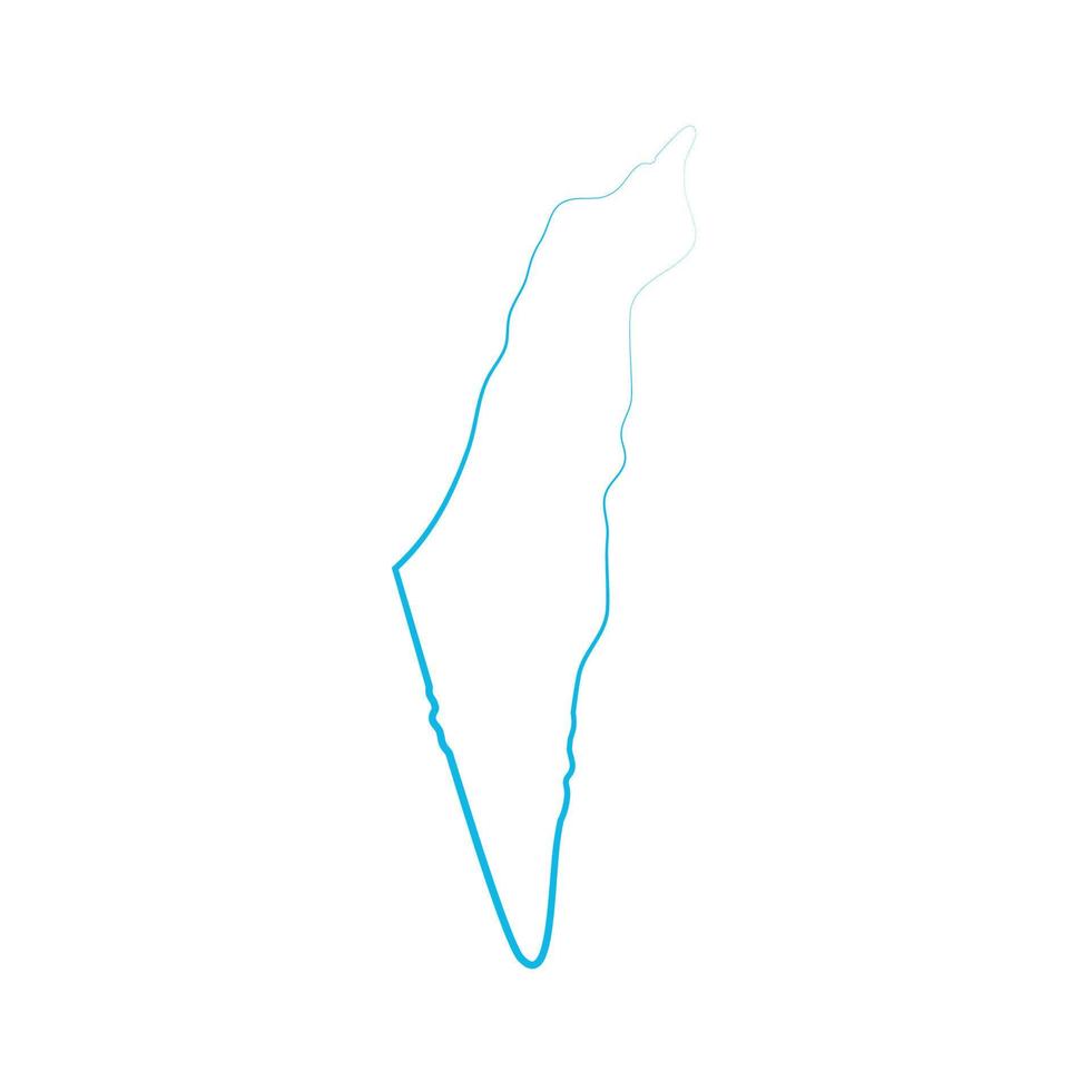 Carte d'Israël illustrée sur fond blanc vecteur