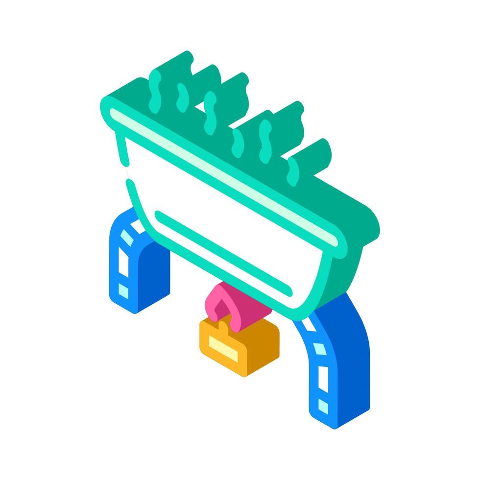 illustration vectorielle d'icône isométrique de chauffe-plats de table vecteur