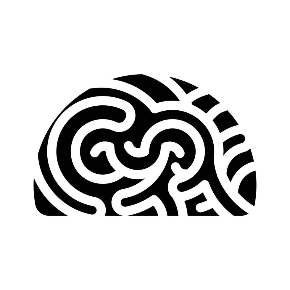 illustration vectorielle d'icône de glyphe de coquille marine isolée vecteur