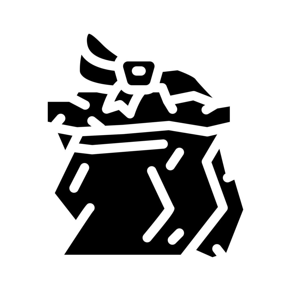 cadeau endommagé glyphe icône illustration vectorielle vecteur