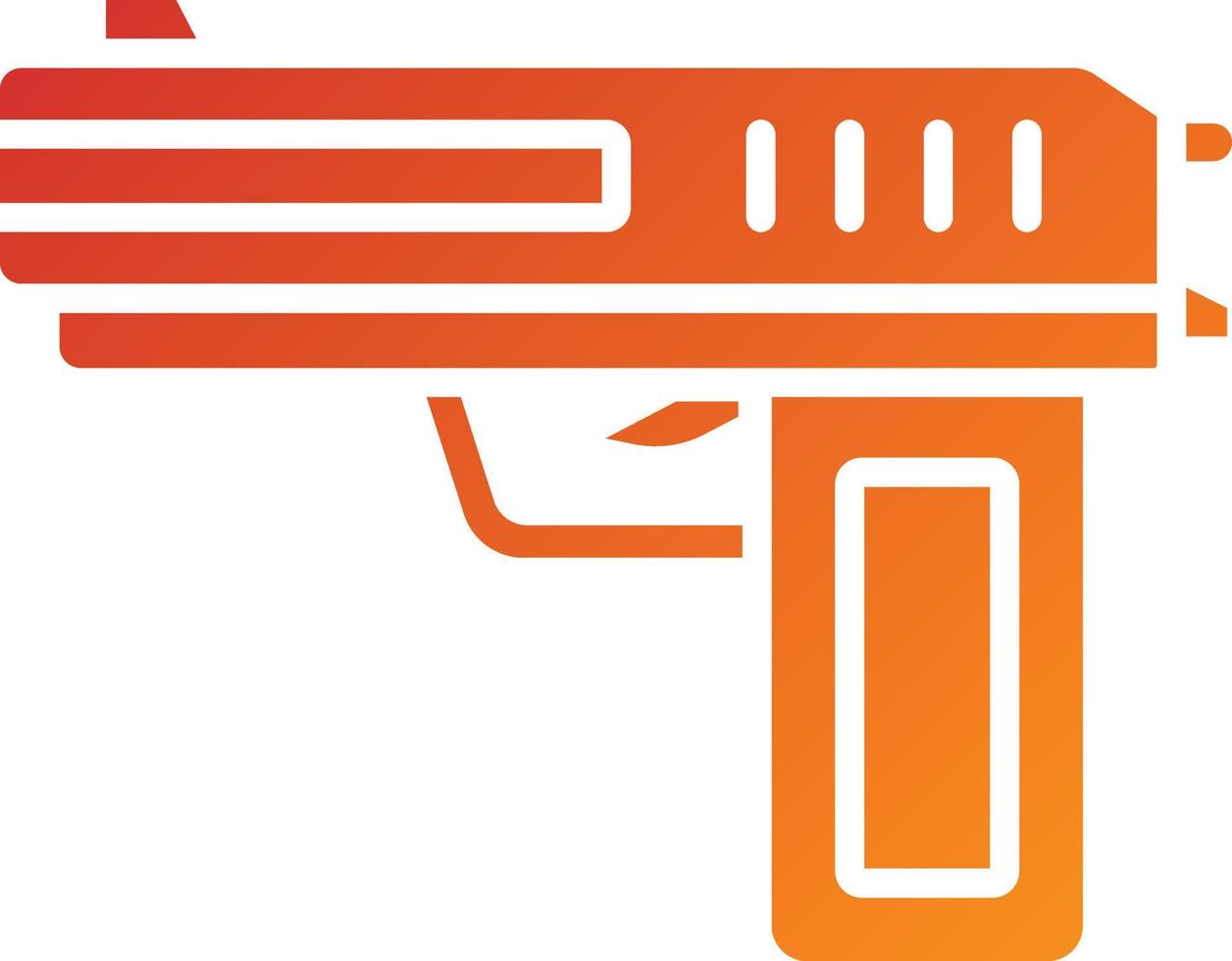 style d'icône de pistolet de police vecteur