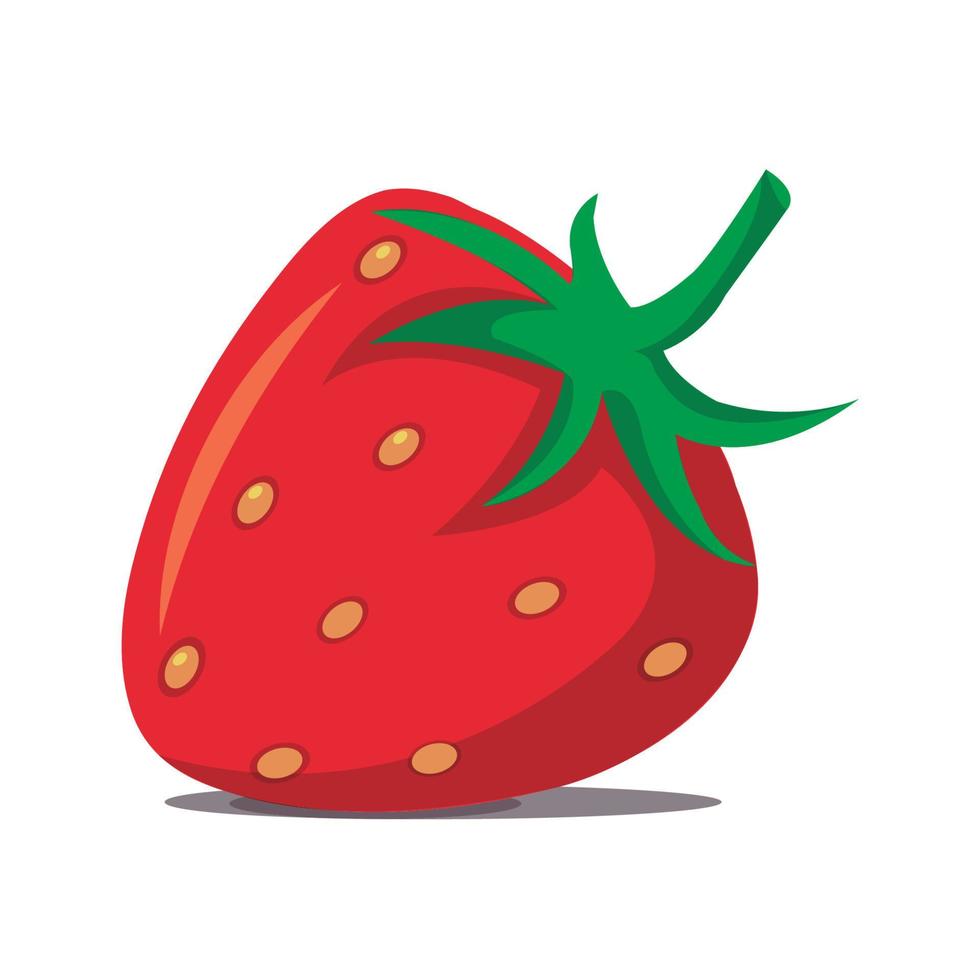 fraise mûre isolé sur fond blanc. illustration vecteur