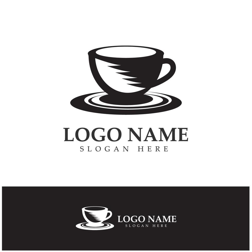 vecteur de conception de modèle de logo de tasse de café