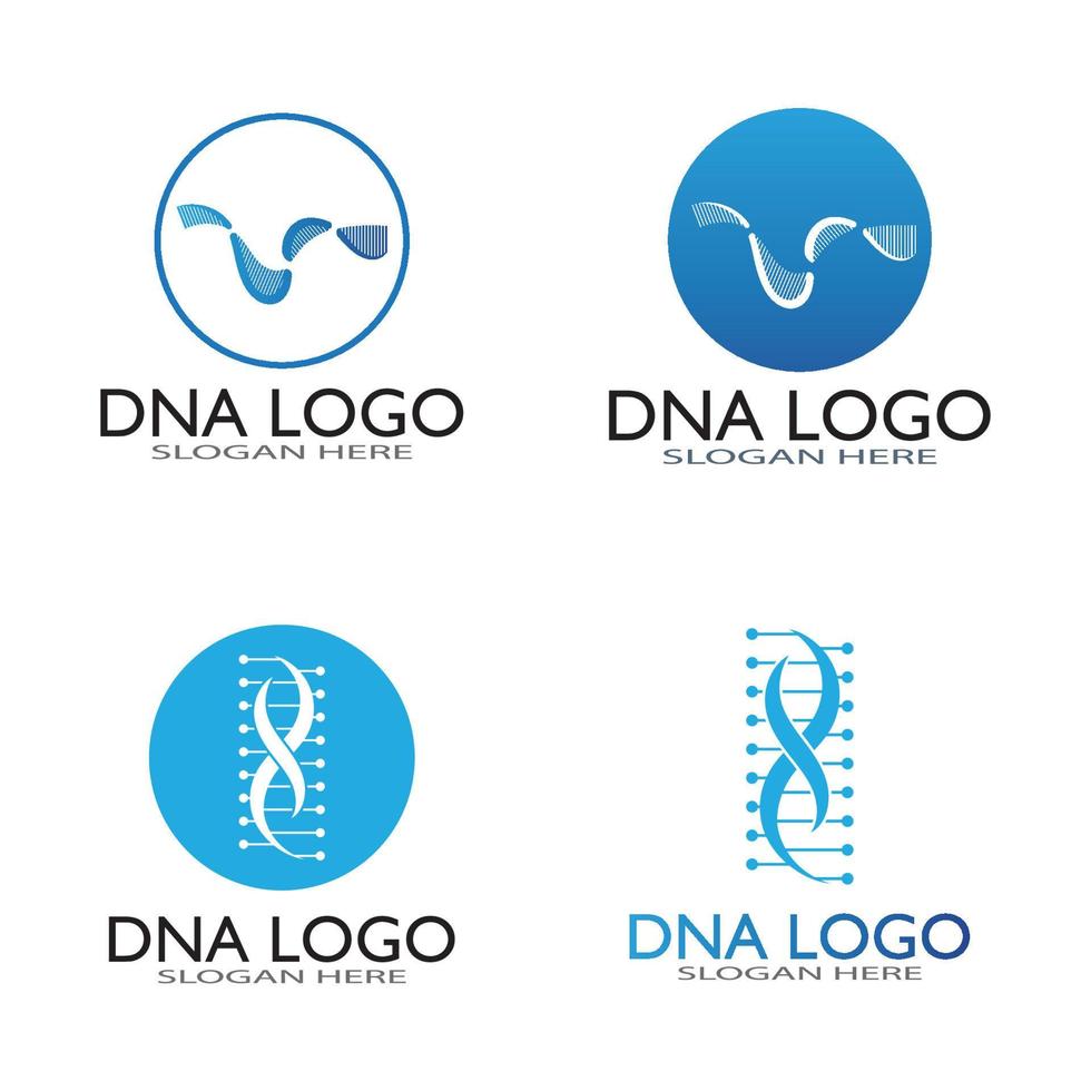modèle de conception de logo vectoriel adn.logotype médical moderne.symbole d'icône de science de laboratoire.vecteur de signe de pharmacologie coloré