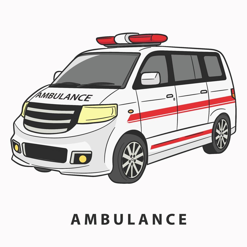 illustration vectorielle ambulance vecteur