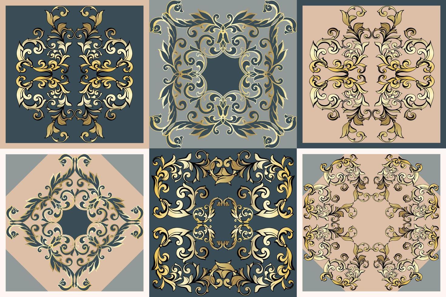 tuile de patchwork sans couture. tuile de poterie majolique. décor portugais et espagnol. carreaux de céramique de style talavera. illustration vectorielle. motif patchwork abstrait sans couture avec ornement géométrique et floral vecteur