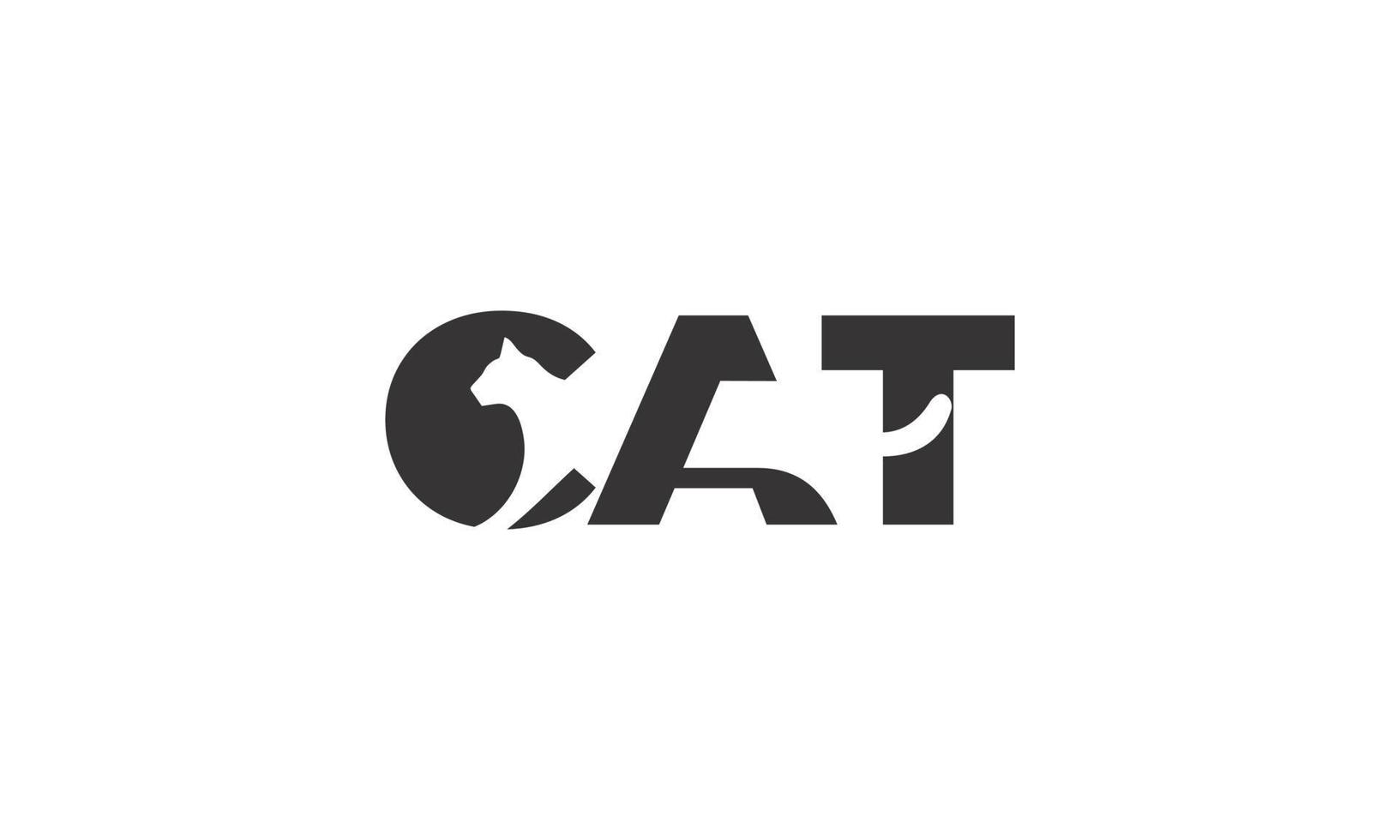 création de logo de chat vecteur