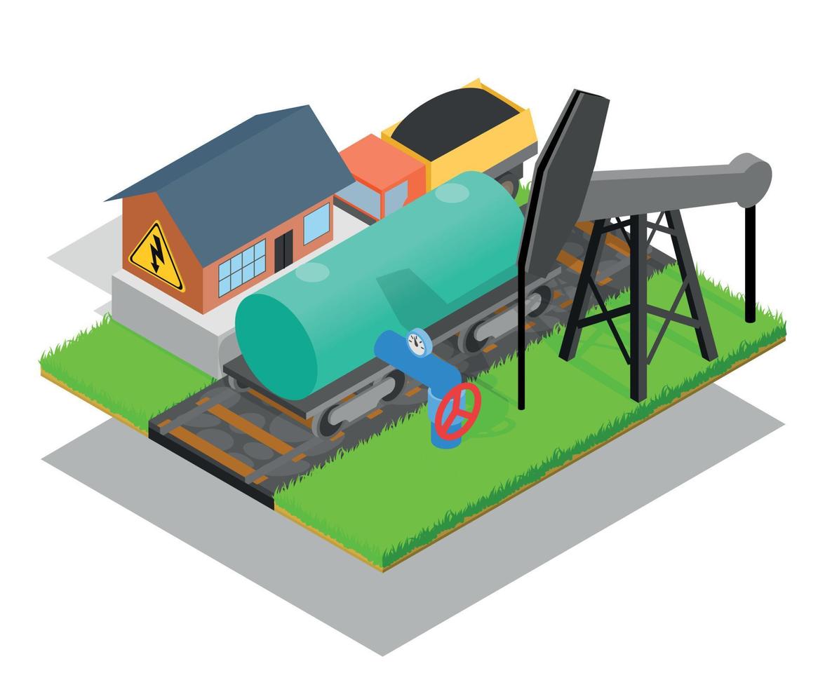 bannière de concept de dépôt de stockage, style isométrique vecteur