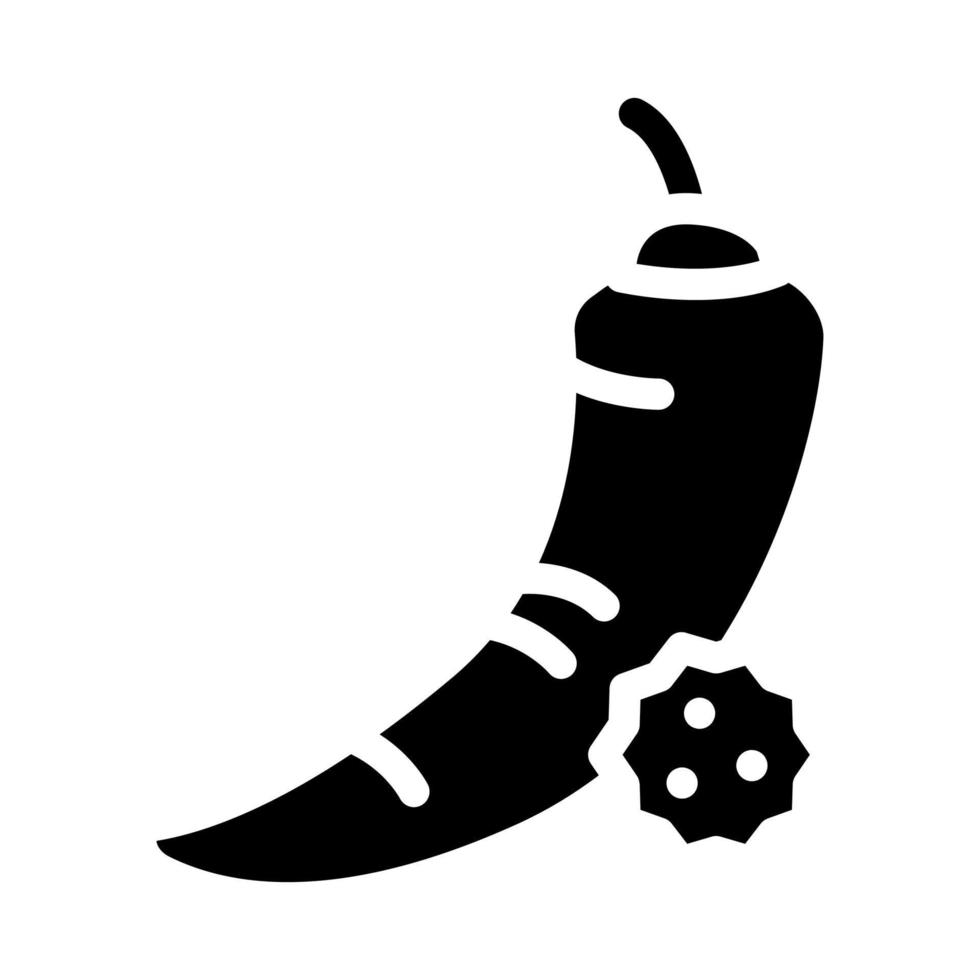 illustration vectorielle d'icône de glyphe d'allergie au poivre épicé vecteur