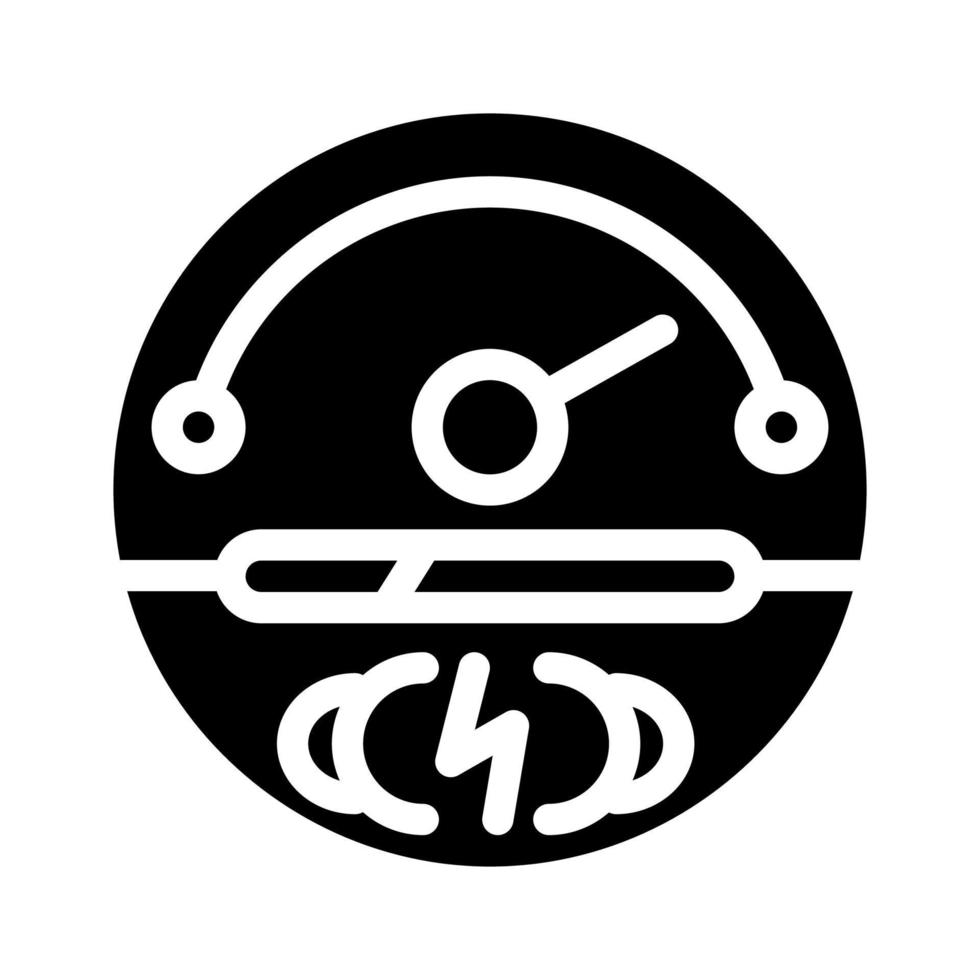 illustration vectorielle de l'icône du glyphe du capteur de charge de la batterie vecteur