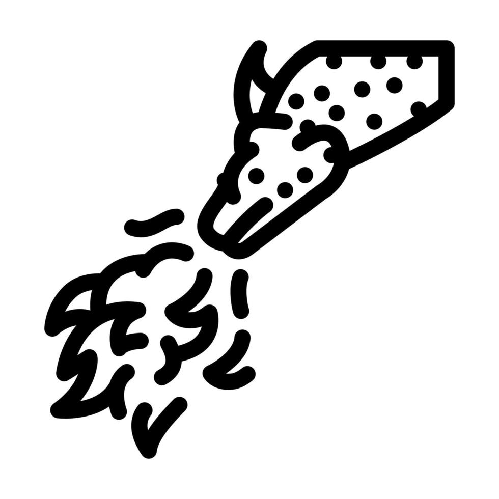 illustration vectorielle de l'icône de la ligne de conte de fées du dragon vecteur