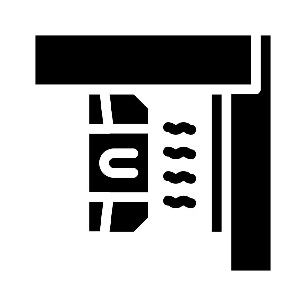capteur magnétique icône glyphe noir illustration vectorielle vecteur
