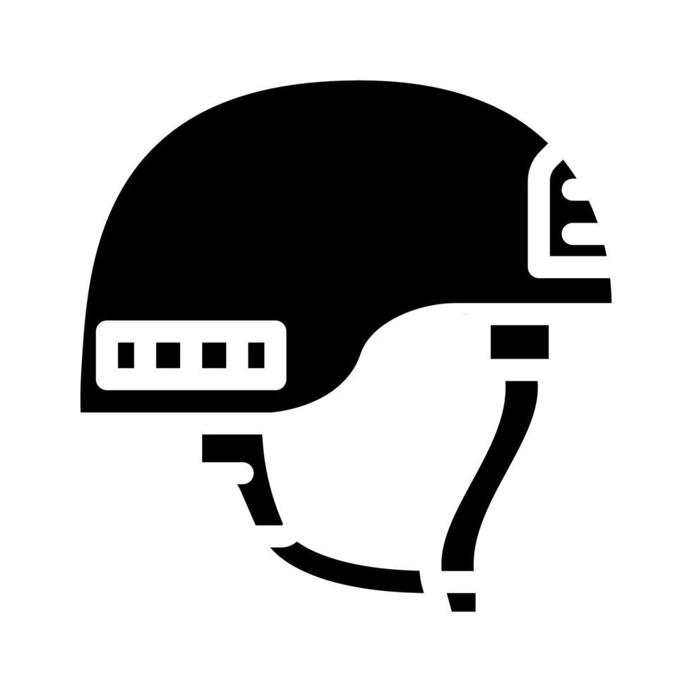 casque soldat glyphe icône illustration vectorielle vecteur