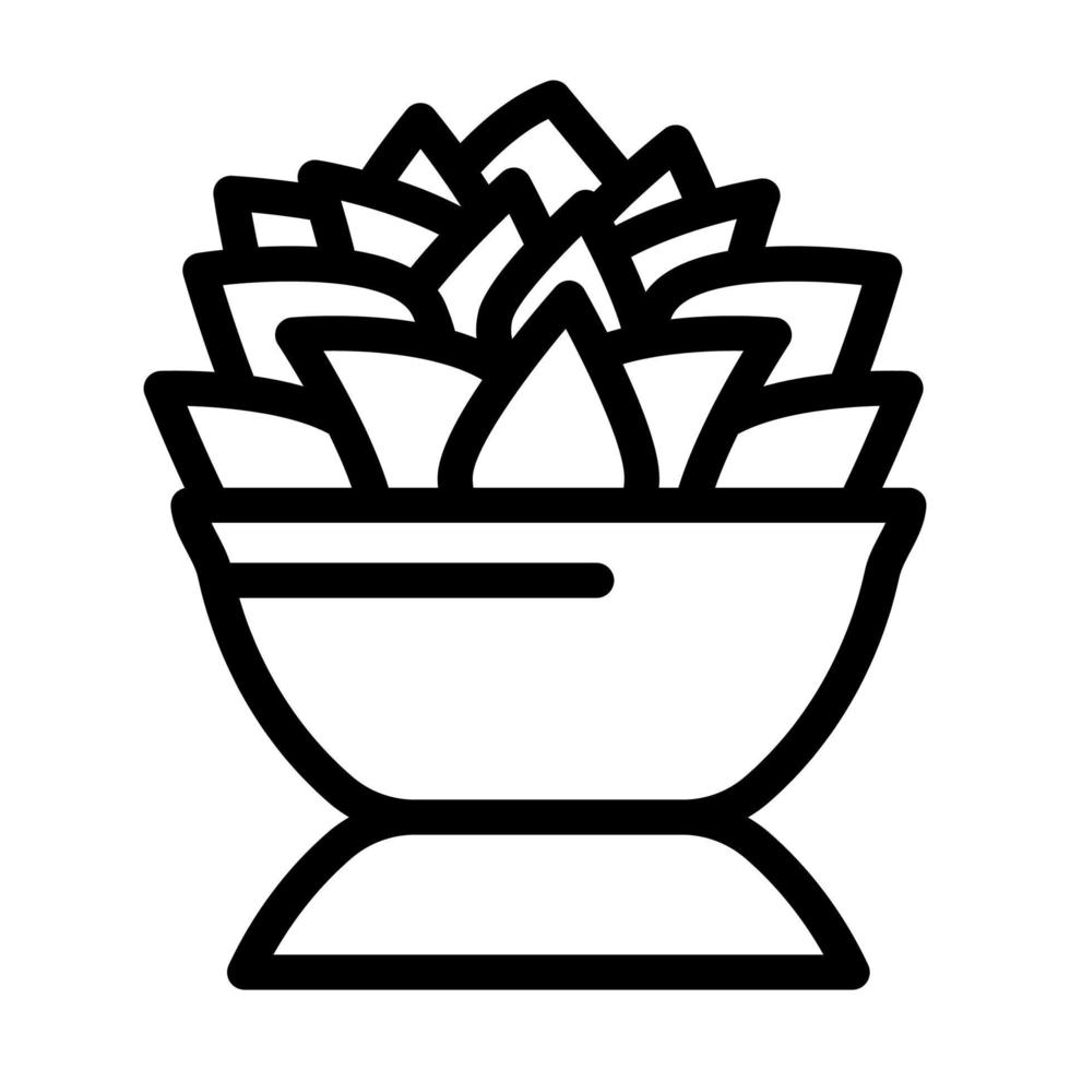 illustration vectorielle de l'icône de la ligne echeveria lola vecteur