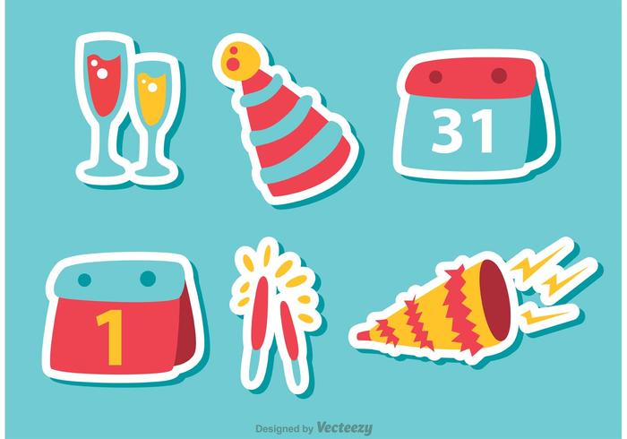 Happy New Year Vectors Pack 4