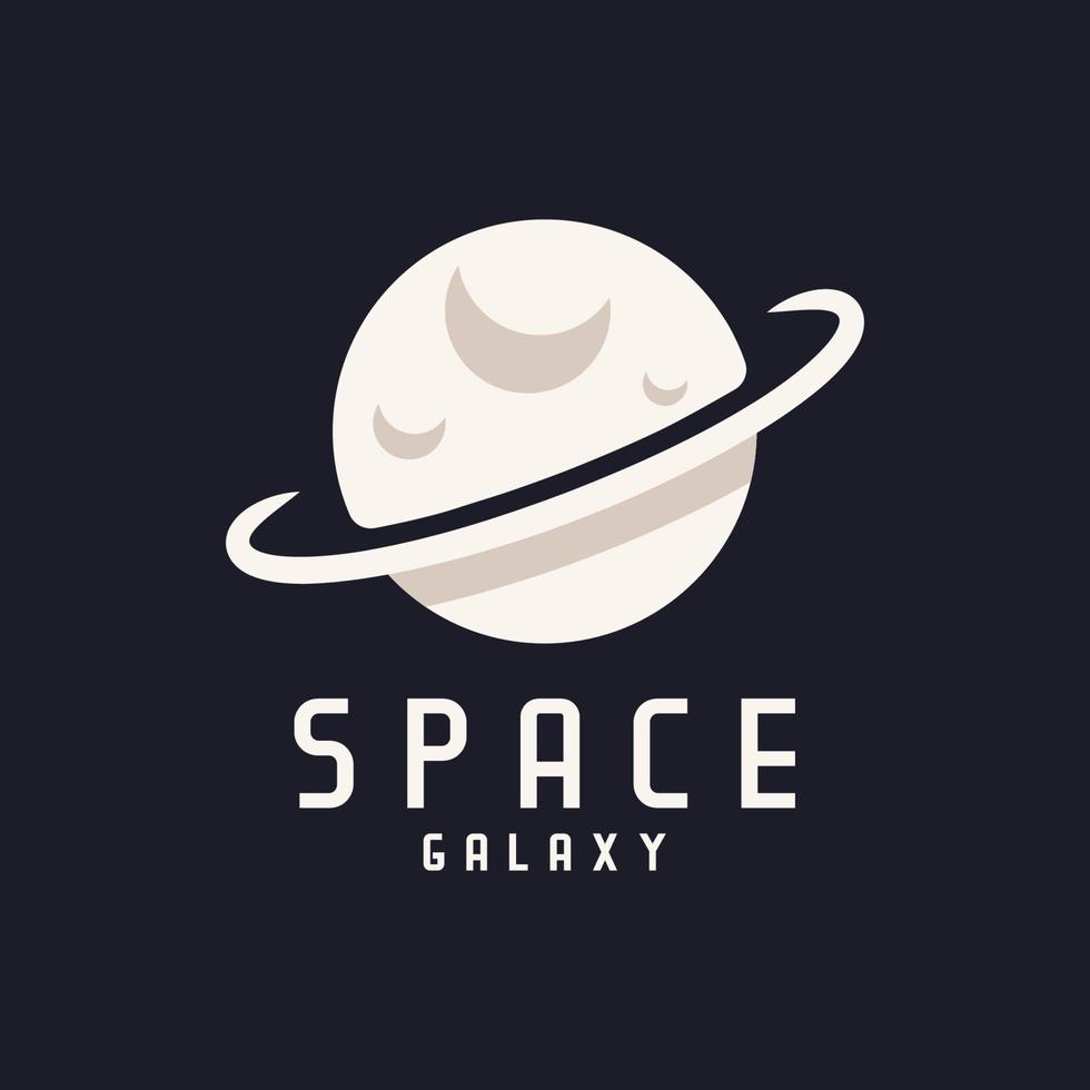 création de logo planète espace galaxie minimaliste simple vecteur