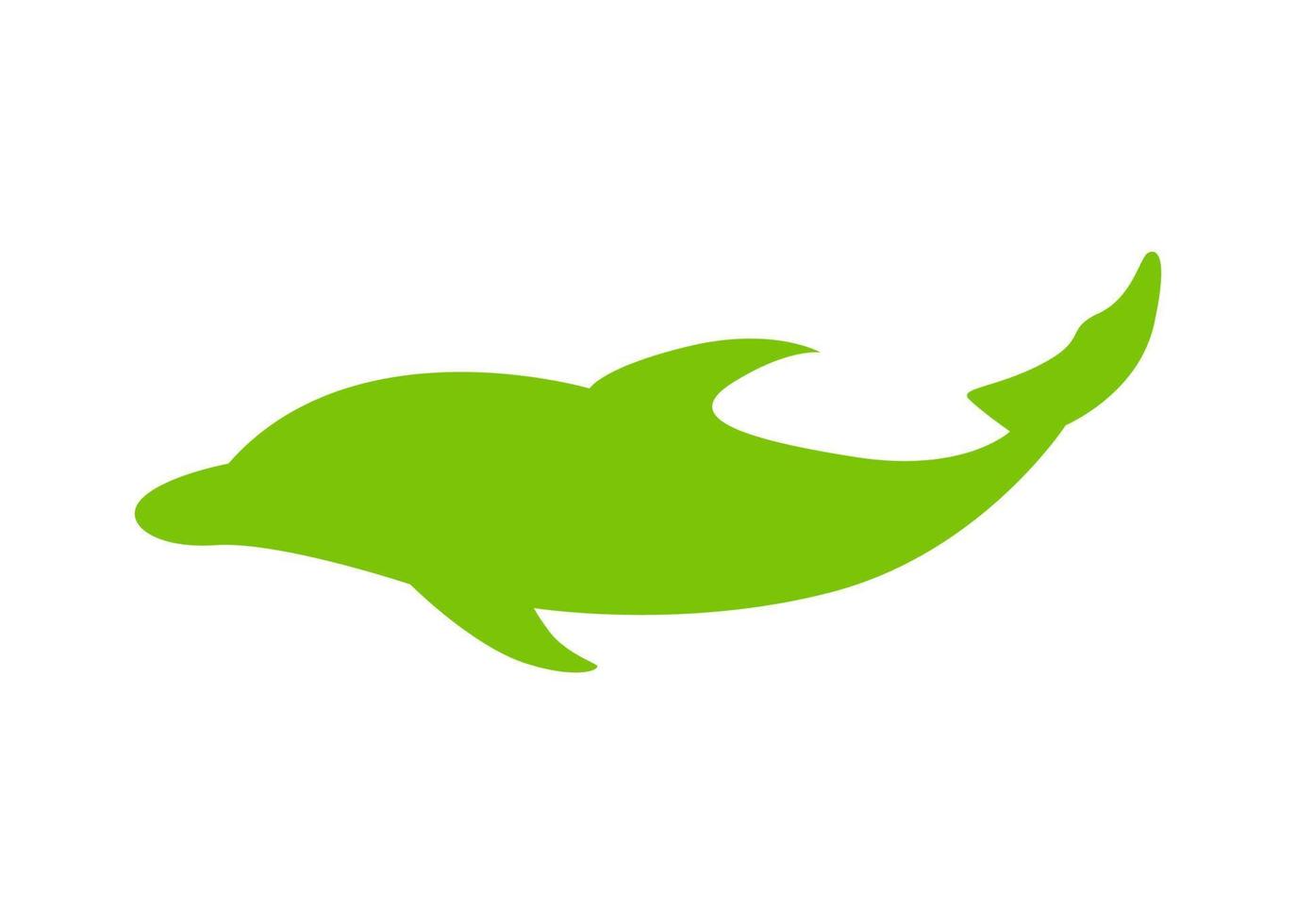 conception d'icône ou de symbole en forme de dauphin vecteur