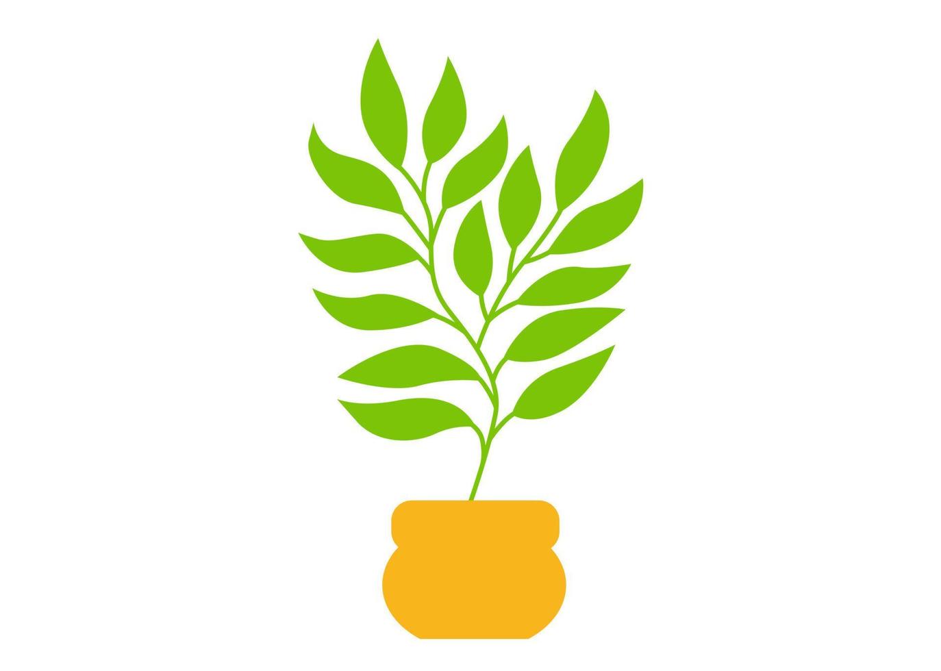 conception d'icône ou de symbole de plante d'accueil vecteur