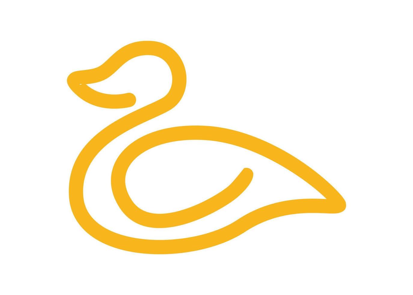 conception d'icône ou de symbole en forme de canard vecteur