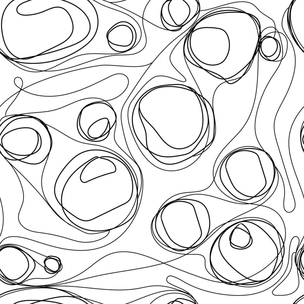 art abstrait doodle pattern.line art moderne sans couture arrière-plan, grande conception dynamique linéaire pour le papier peint, l'emballage, le textile et plus encore. fond noir et blanc. impression d'illustration vectorielle vecteur