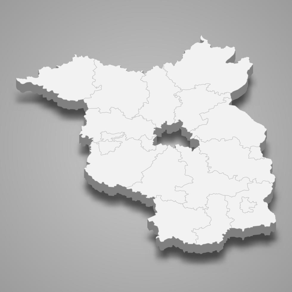 carte 3d état de l'allemagne vecteur