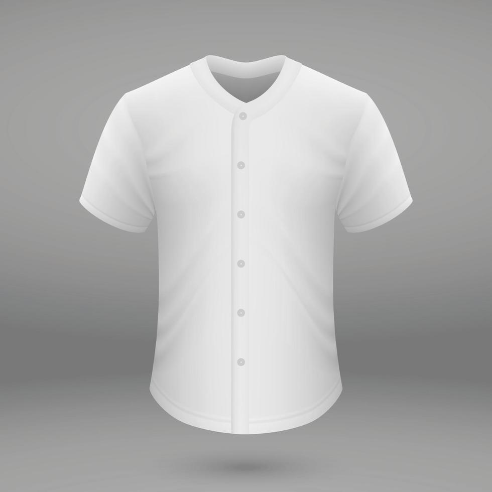 modèle de chemise pour maillot de baseball vecteur