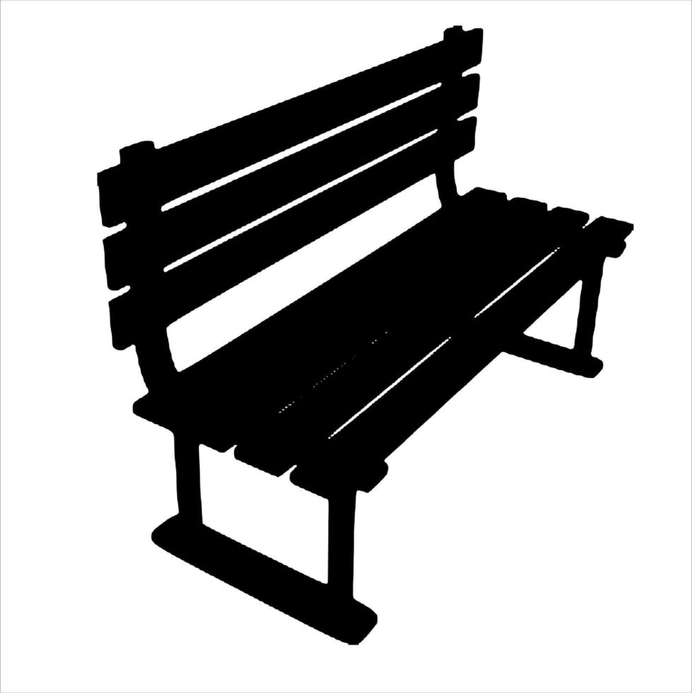 vecteur de silhouette de chaise de jardin, icône et logo sur fond blanc