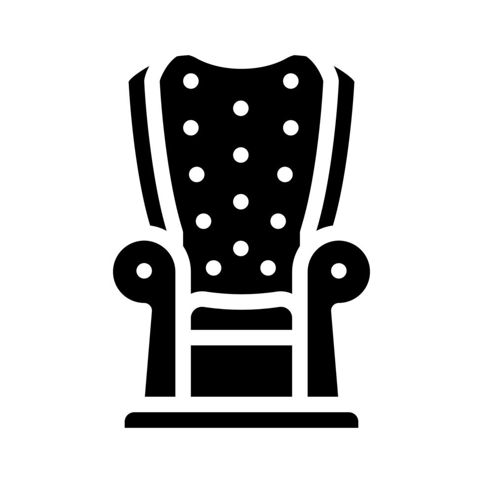 illustration vectorielle d'icône de glyphe de conte de fées trône vecteur