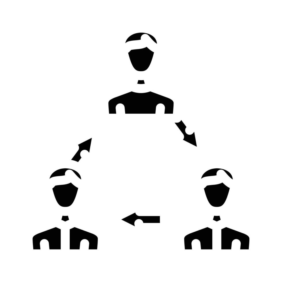 interaction personnes glyphe icône illustration vectorielle vecteur