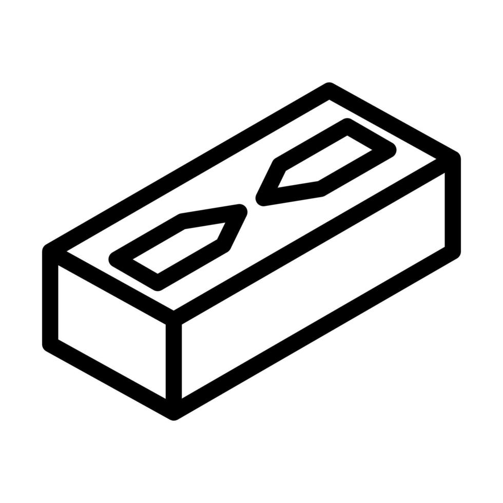 illustration vectorielle d'icône de ligne de brique de parement élégante vecteur