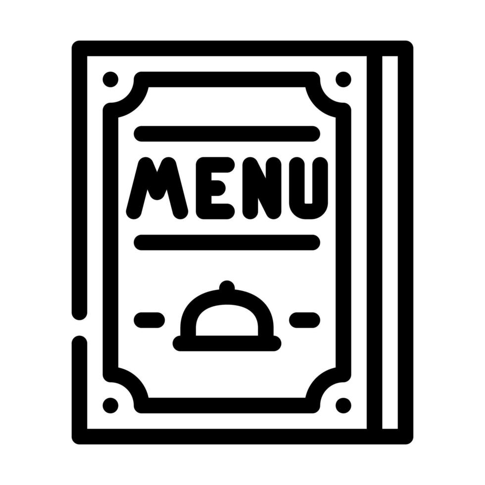 menu restaurant ligne icône illustration vectorielle plat vecteur