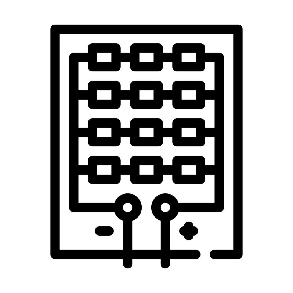 panneau solaire structure ligne icône illustration vectorielle vecteur