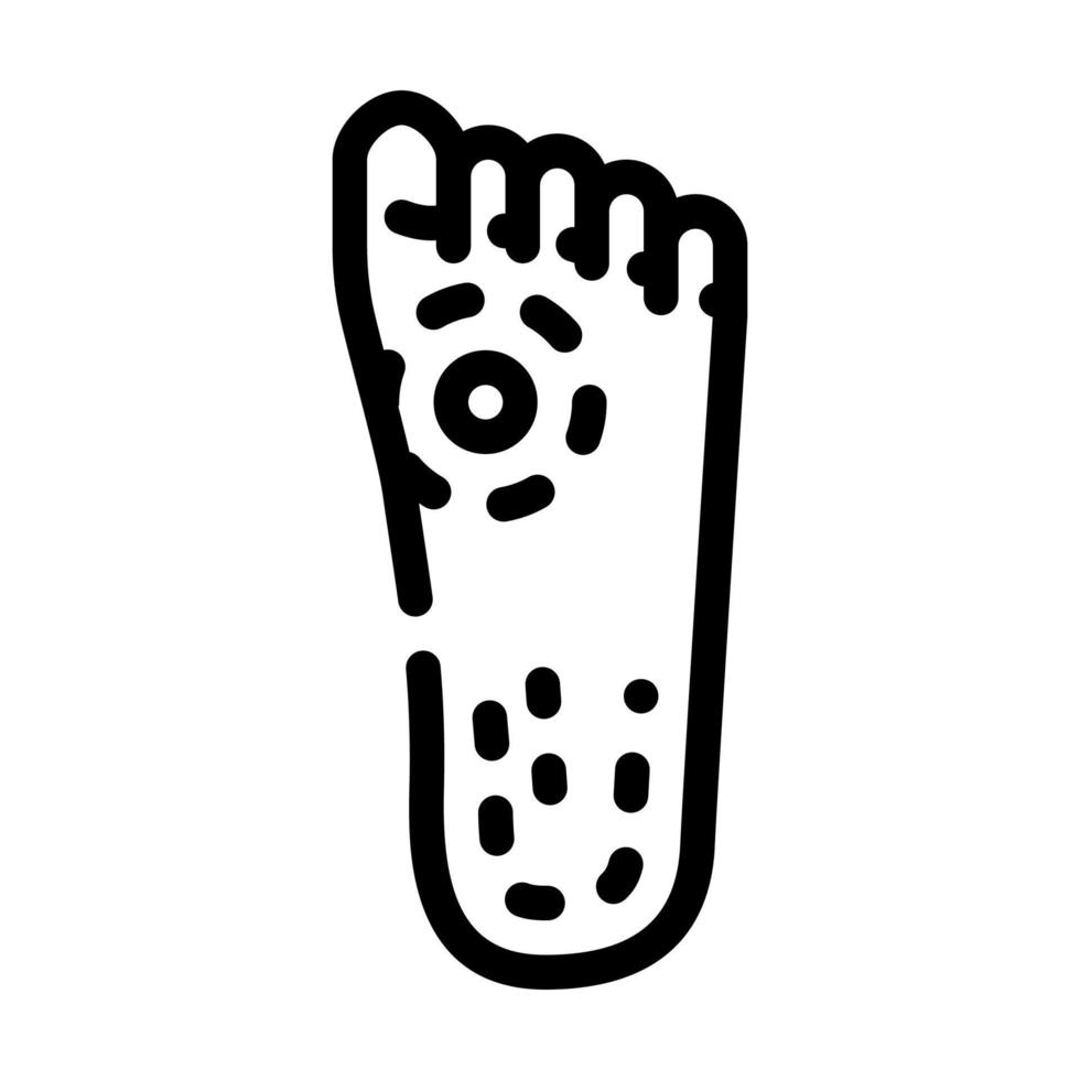 callosités sur l'illustration vectorielle de l'icône de la ligne de pied vecteur
