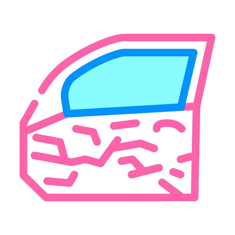 illustration vectorielle d'icône de couleur de peinture endommagée de porte de voiture vecteur