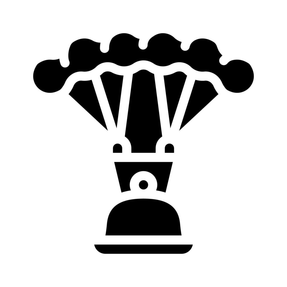 parachute alimentaire glyphe icône illustration vectorielle plate vecteur