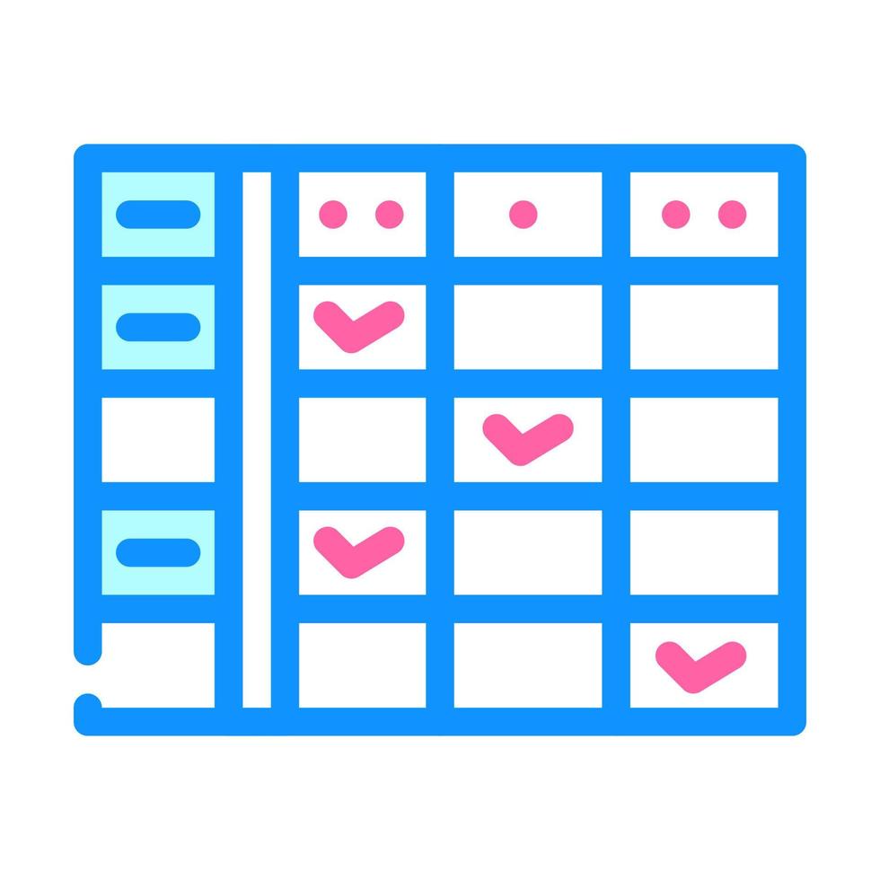 calendrier de classe couleur icône illustration vectorielle couleur vecteur