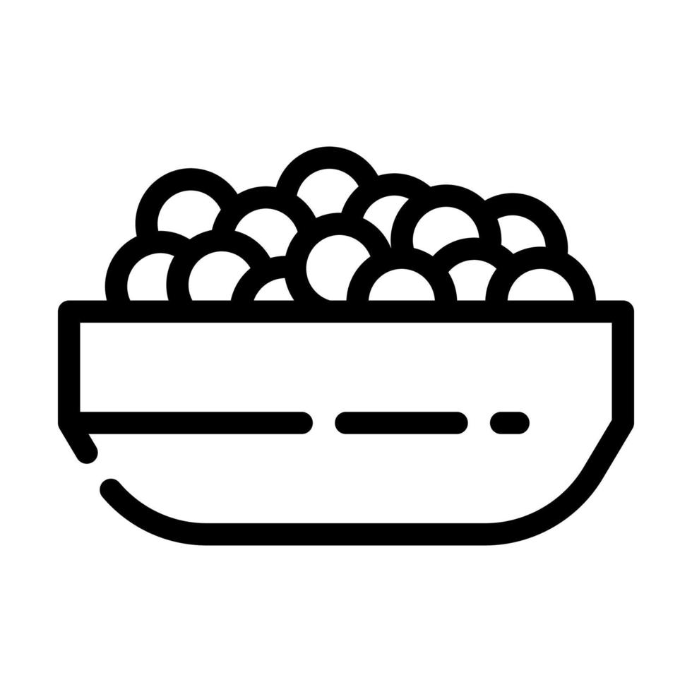 illustration vectorielle d'icône de ligne de poisson caviar vecteur